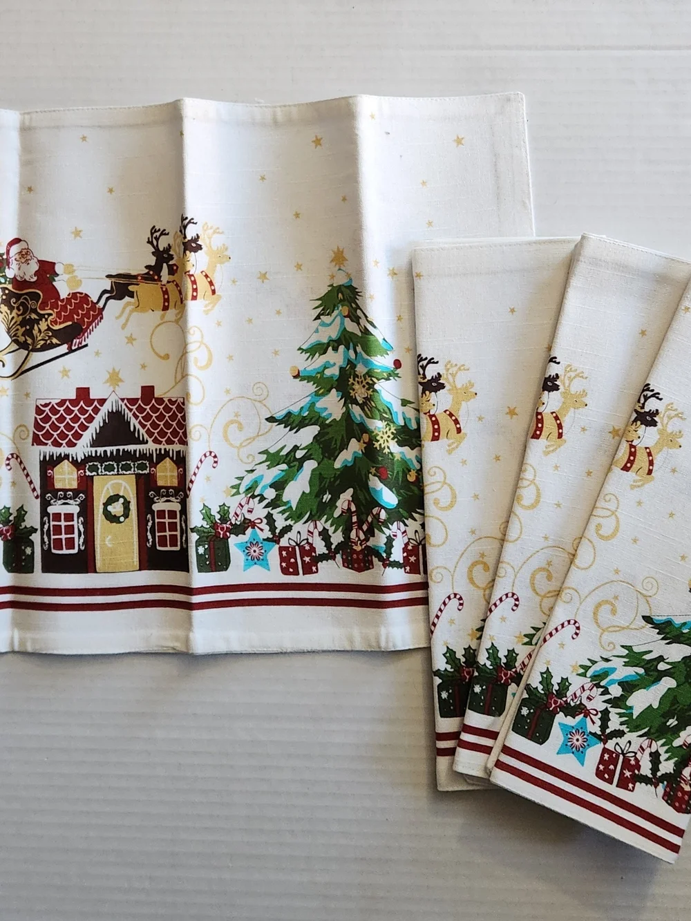 Twas The Night Before Christmas Placemats 4 Holiday Decor Aldi Discontinued